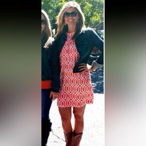 Mud pie orange and white dress , made out of polyester. Prefect beach dress